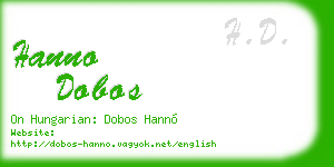 hanno dobos business card